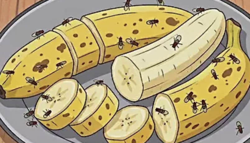 Insectes près des aliments
